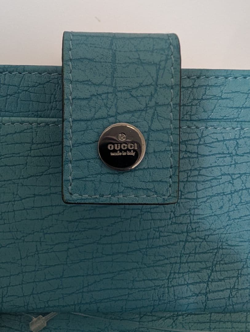 【未使用品】グッチ GUCCI GGパターン 二つ折り財布 水色