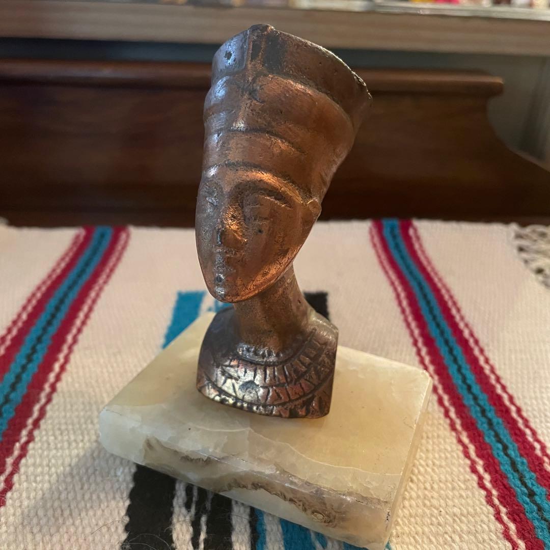 希少品！50s〜60s エジプトアンティーク　ネフェルティティ胸像ヴィンテージ