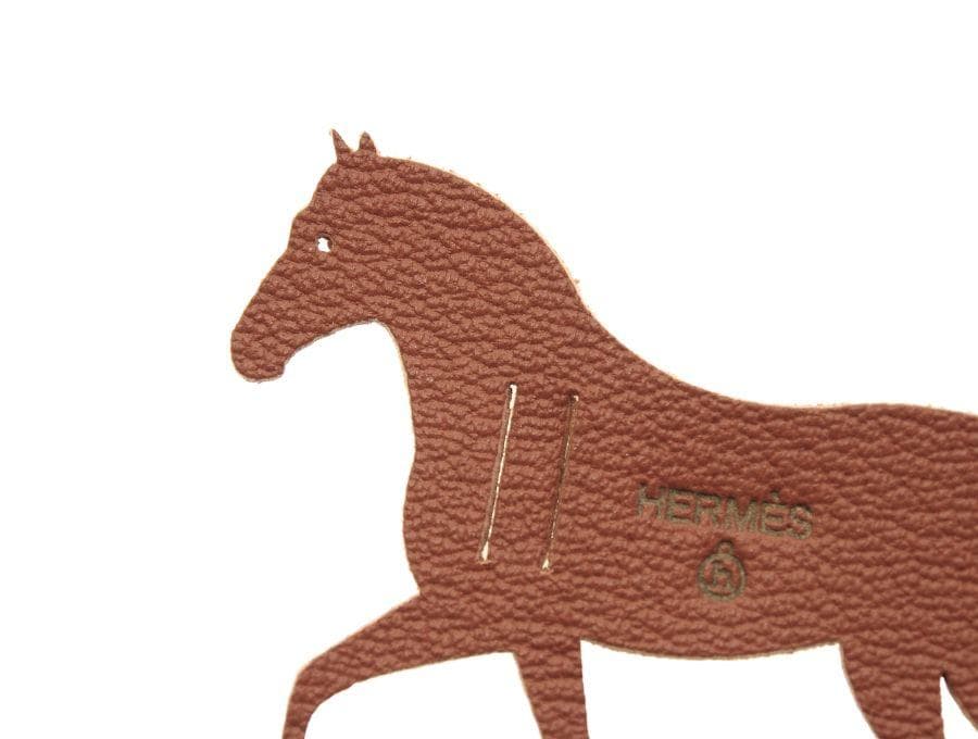 エルメス プティ・アッシュ ラッピングチャーム 馬 ブラウン HERMES