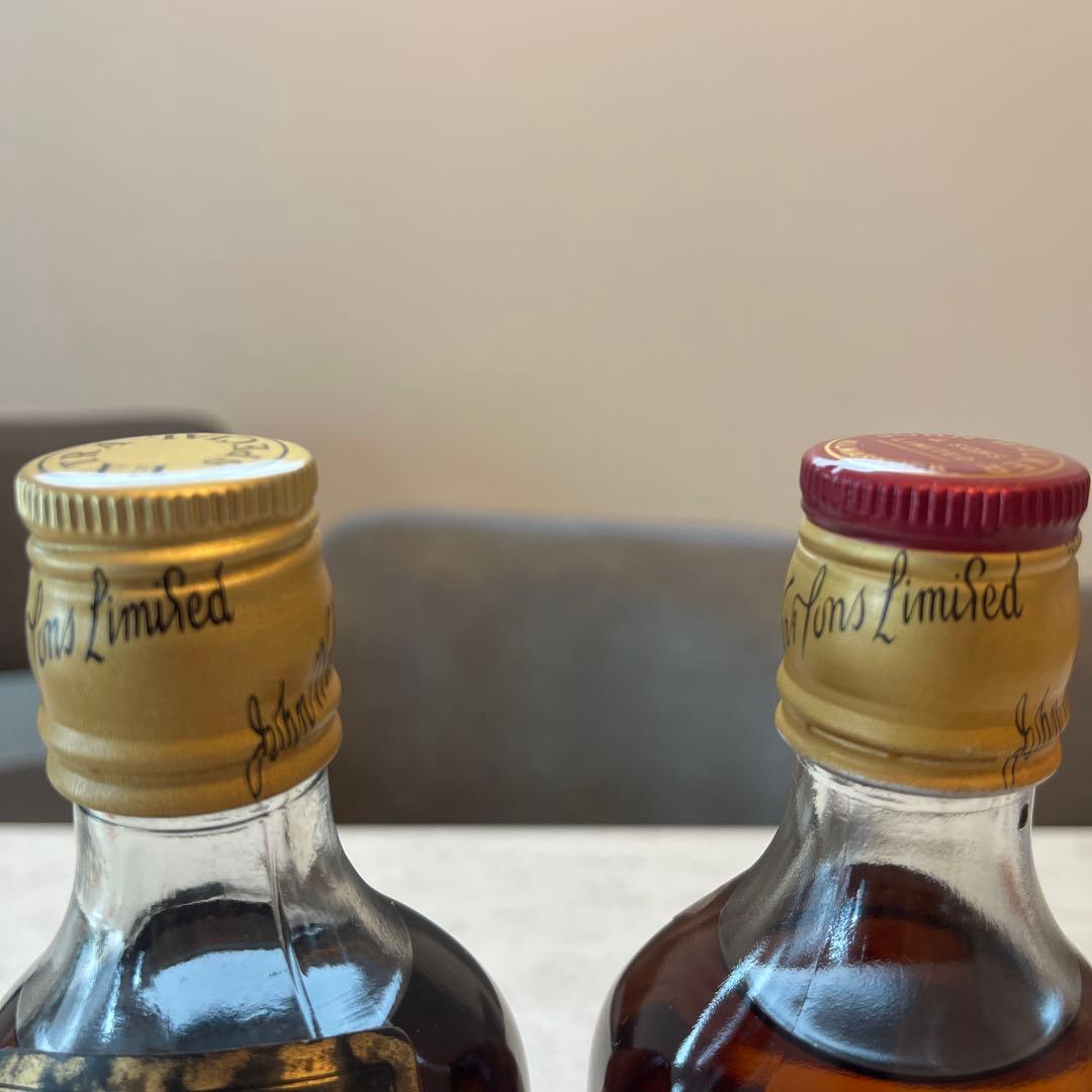 ジョニーウォーカー ブラックラベル＆レッドラベル 1970年代製　未開栓