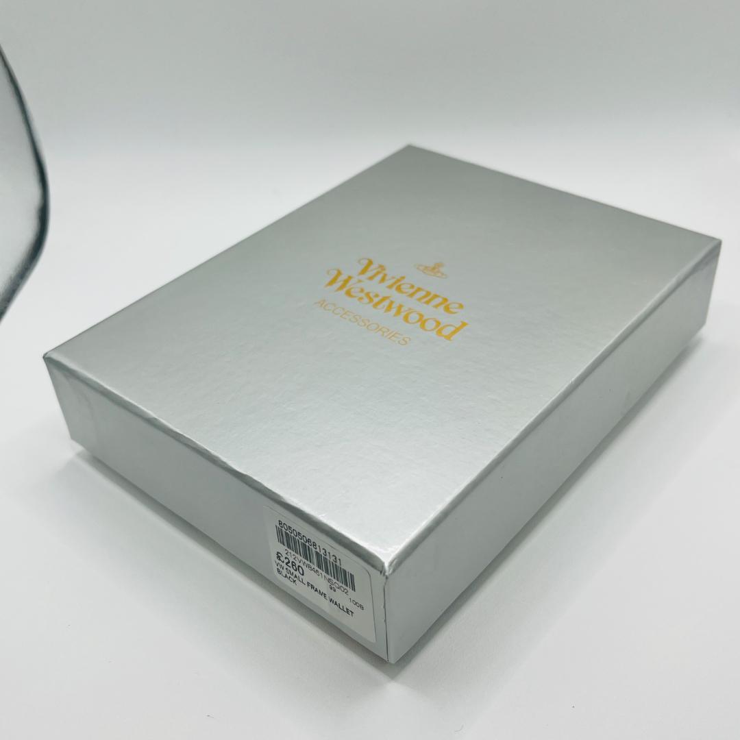 Vivienne Westwood 特価 折財布 黒 がま口 定番 シンプル