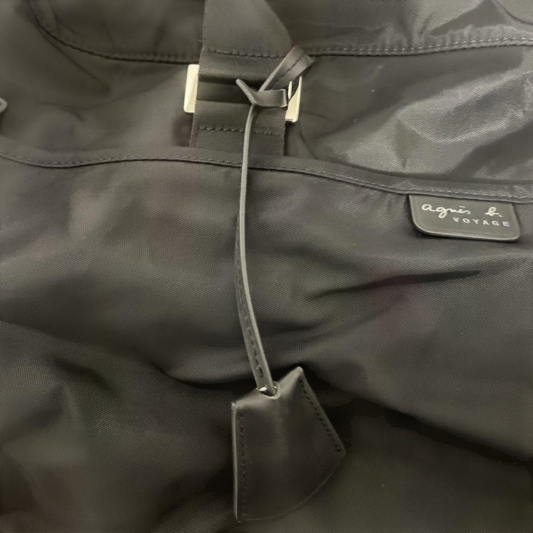 agnès b. VOYAGE ブラックボストンバッグ