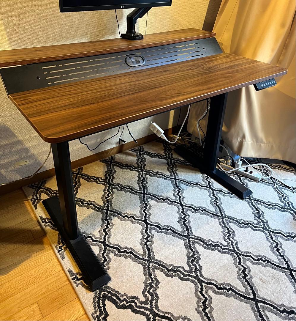 【渋谷区引き取り限定】　電動昇降デスク　幅120 スタンディング　2段式天板