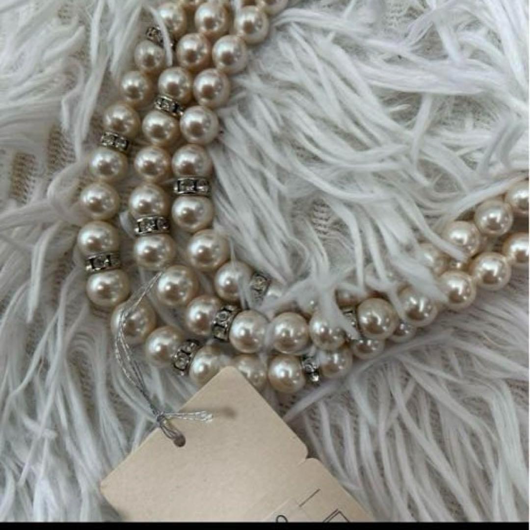 お買得　東京ソワール　パーティードレス　羽織り　タグ付き未使用3連ネックレス