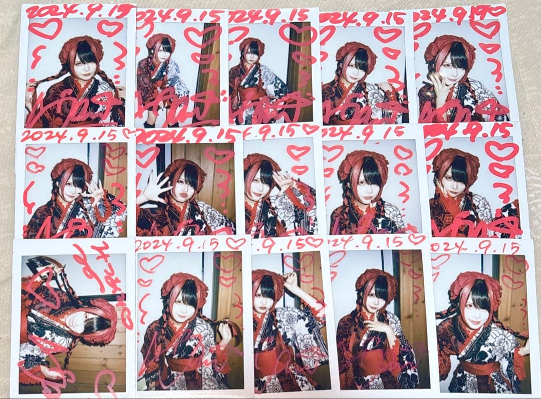 【最終値下げ】マドメド 那月邪夢 サインアリチェキ 15枚 浴衣ドレス