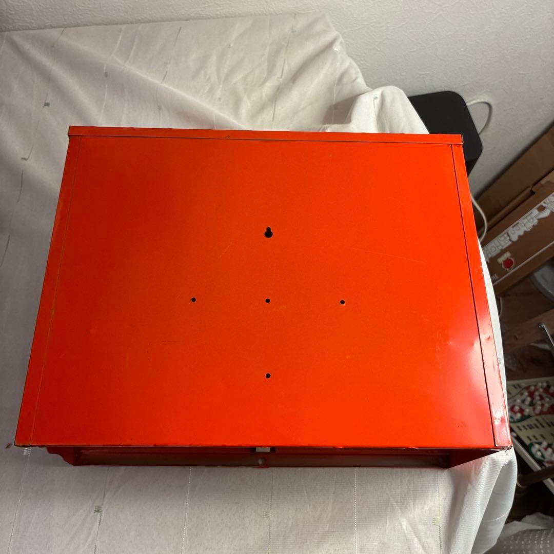 比較的美品　昭和レトロ 郵政省標準規格品 郵便受け 赤ポスト スチール製