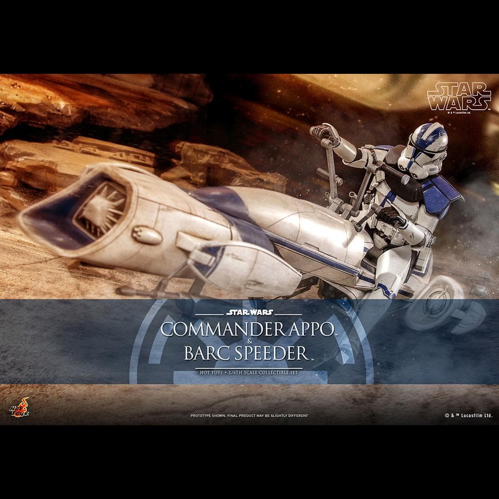 クローン・ウォーズ【コマンダー・アポー＆BARCスピーダー】1/6　ホットトイズ