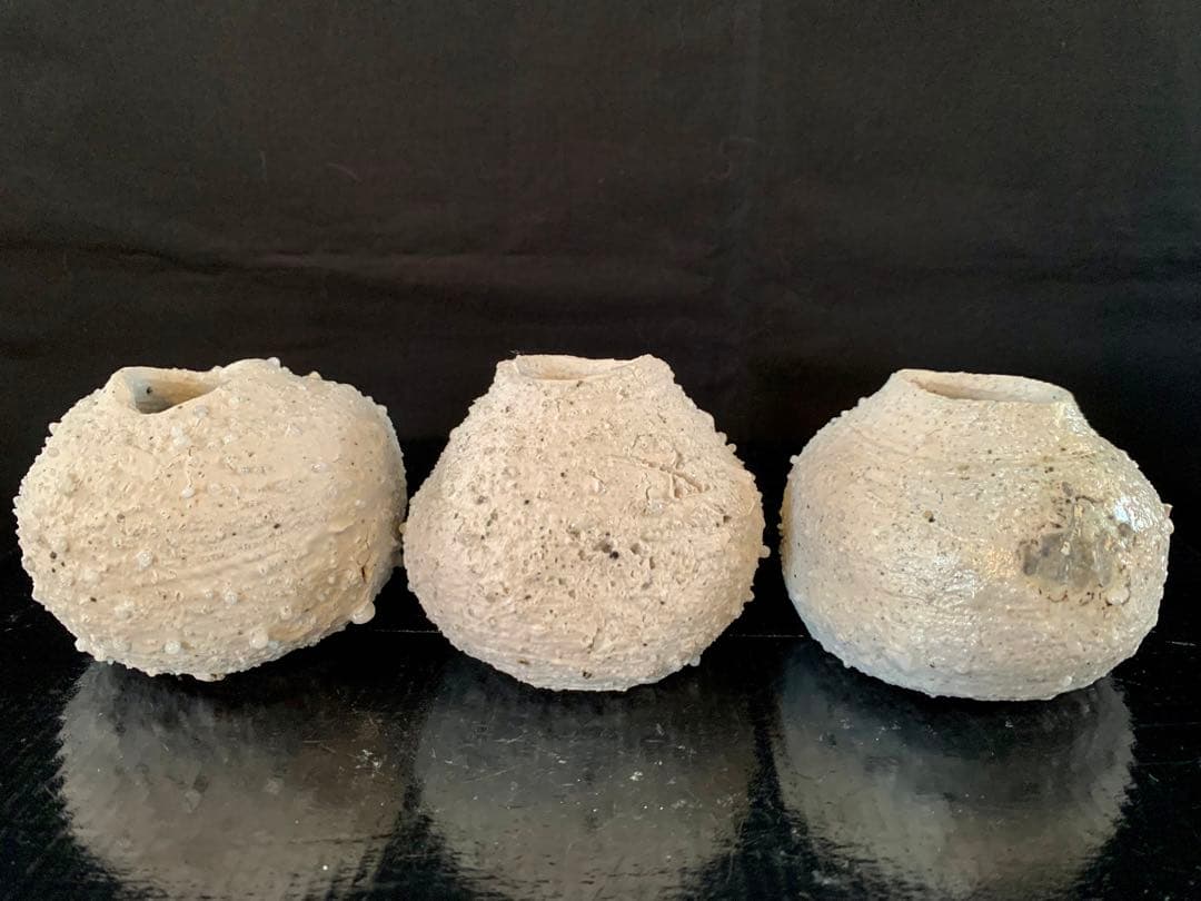 辻村史朗　白信楽小壺 C