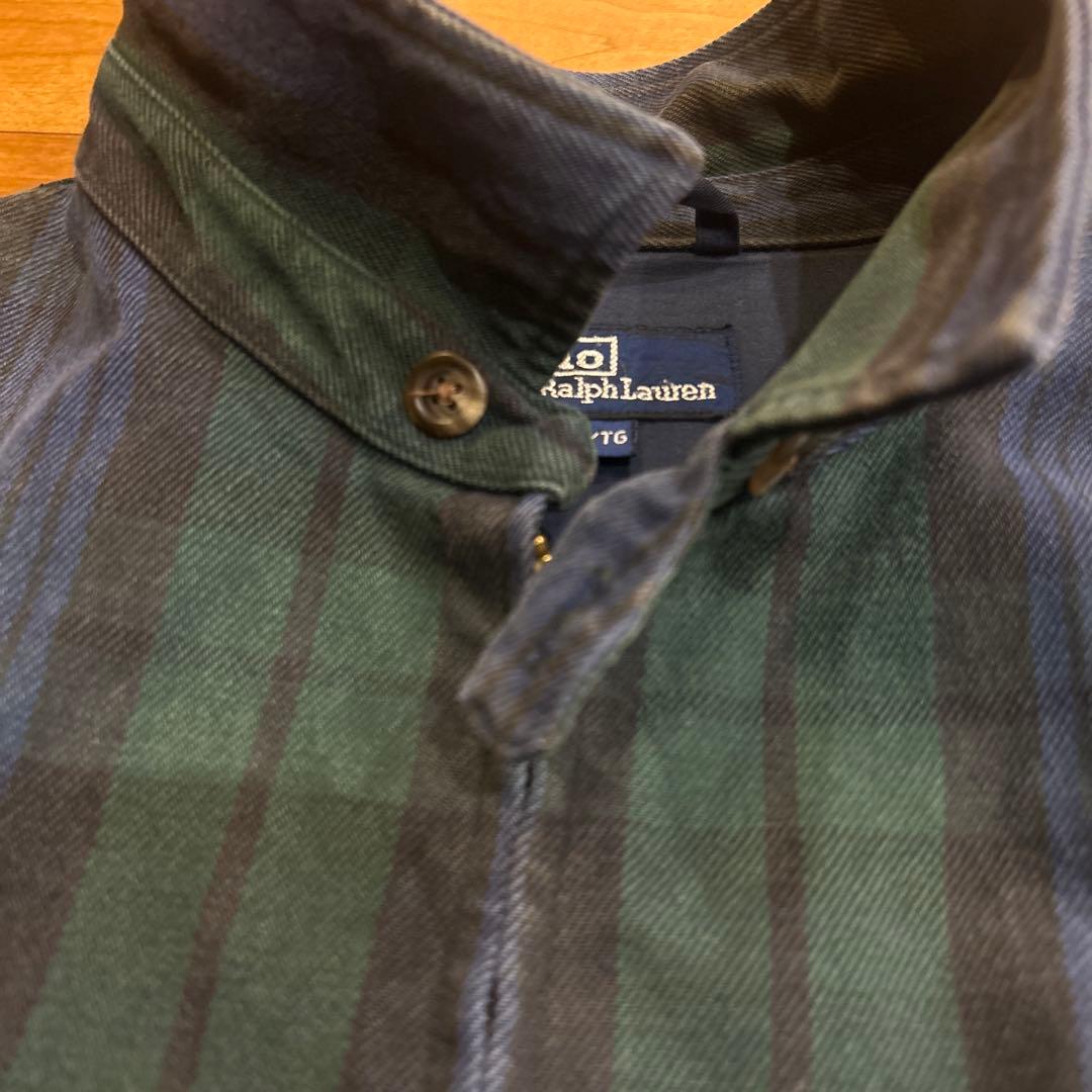 ★ポロラルフローレンブラックウォッチジャケットXL