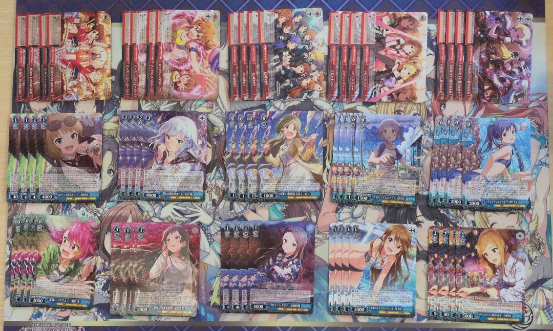 ヴァイスシュヴァルツ　アイドルマスターミリオンライブ　旧弾4コン+パーツセット