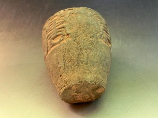 壷■須恵器 水滴 喜 古い小さい置物 オブジェ 発掘 壺 古玩 時代物 骨董品■