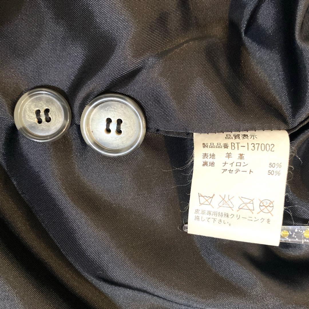 【美品】大きいサイズ　B &T CLUB ラムレザー　羊革　ジャケット　コート