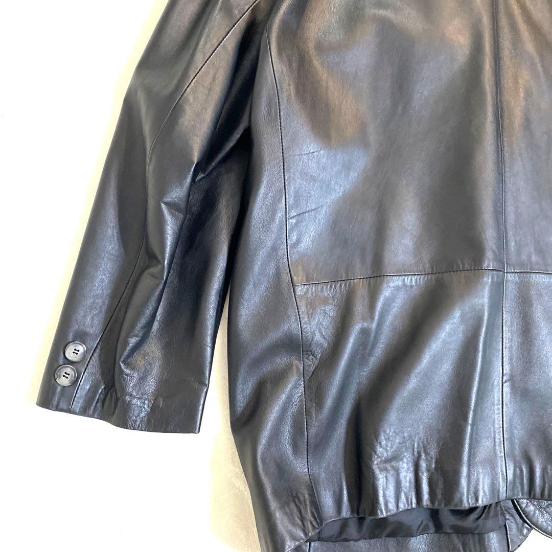 【美品】大きいサイズ　B &T CLUB ラムレザー　羊革　ジャケット　コート