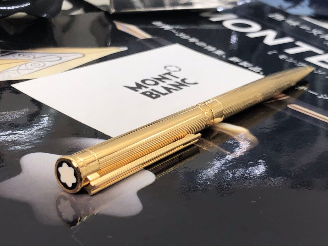 モンブラン　未使用！金運を引き寄せる黄金色！★輝く総金張り稀少なノブレス・ドゥエ