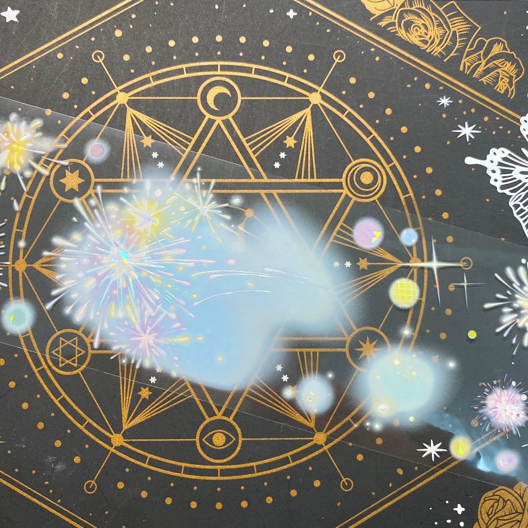 【9287】海外　マステ　中古巻　貝殻光マスキングテープ　半透明　花火　装飾系