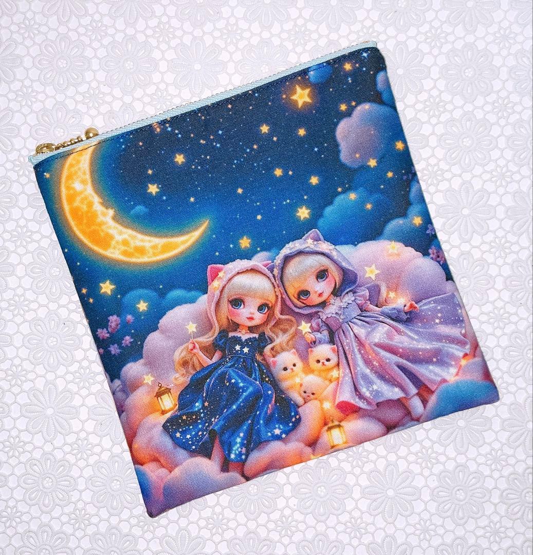 フラットポーチ♡レディ＆わんことにゃんこ