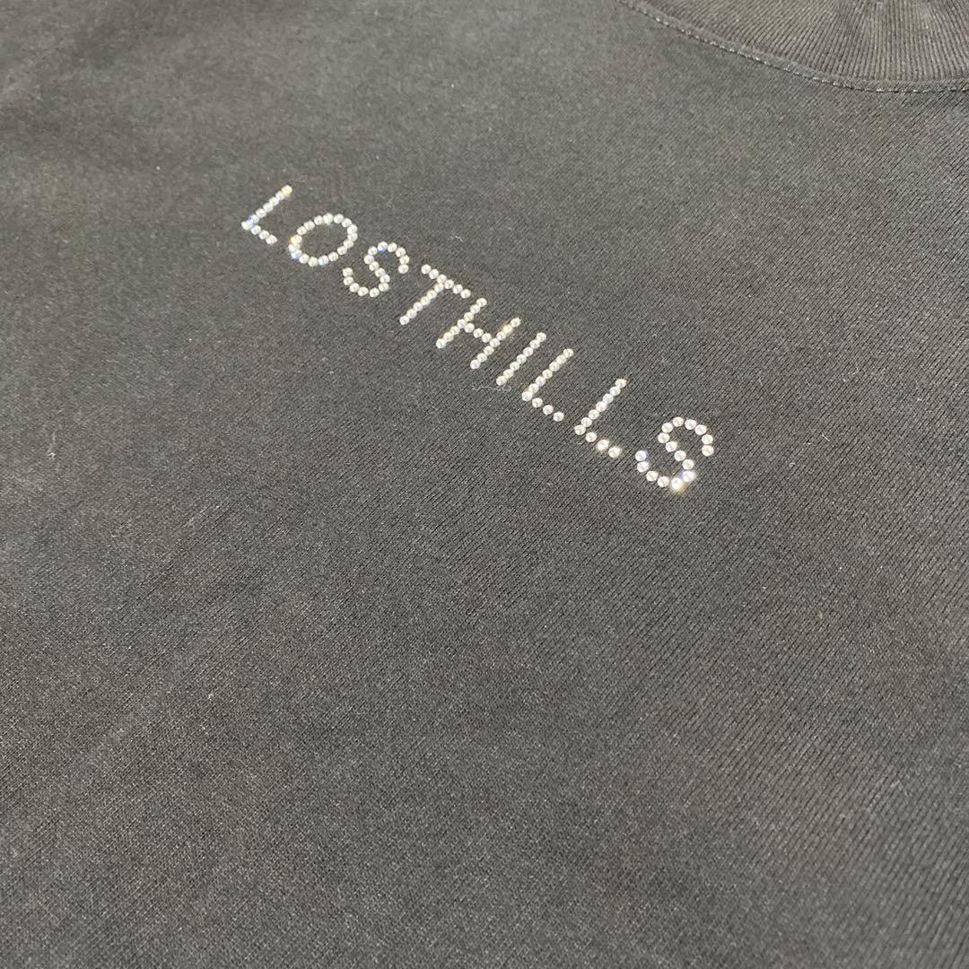 よよよS LOST HILLS rhinestone logo tee