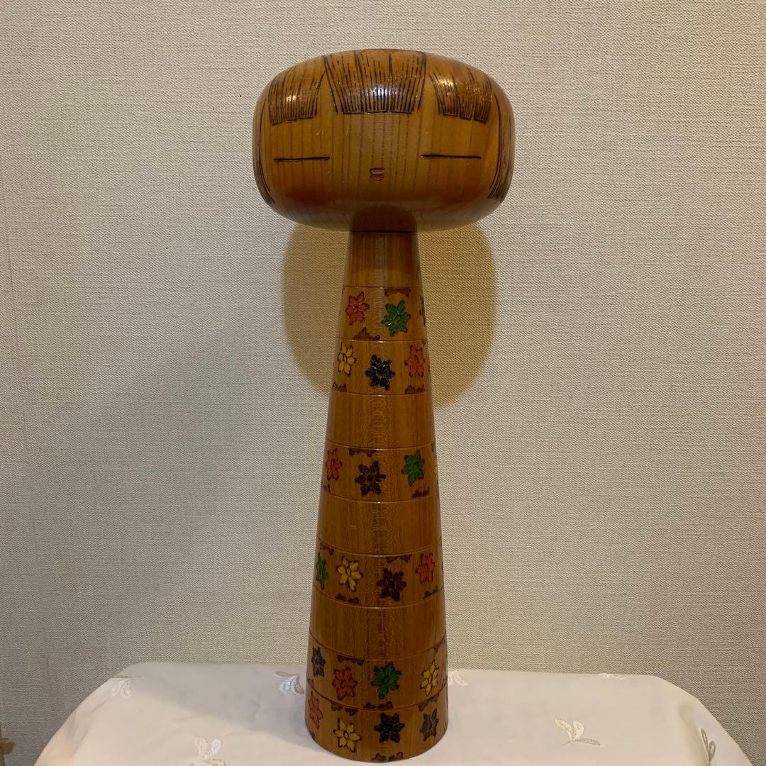 創作こけし　 辻田亮三作　【花のこみち】　高さ　約40㎝！