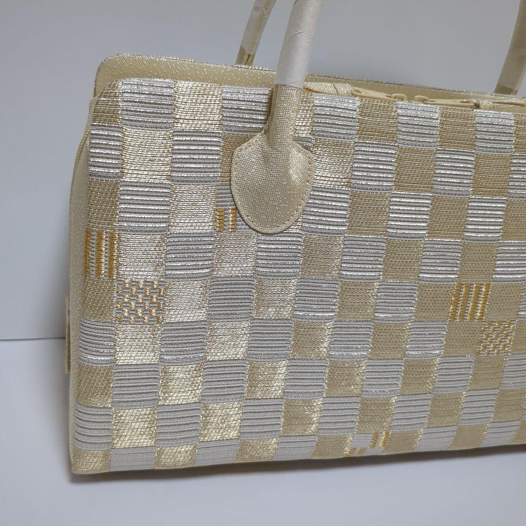 和装バッグ　利休バック　青費バック　バッグ　市松柄　市松　衿秀　和想庵