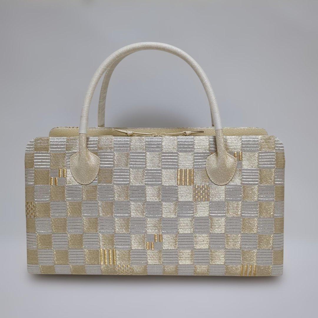 和装バッグ　利休バック　青費バック　バッグ　市松柄　市松　衿秀　和想庵