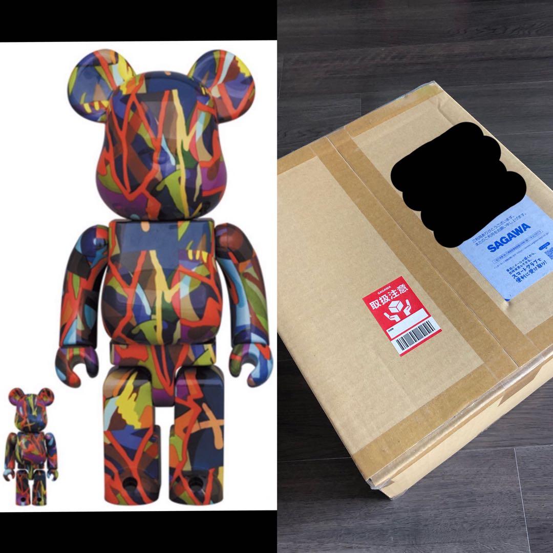未開封 MEDICOM TOY BE@RBRICK KAWS 100% 400%