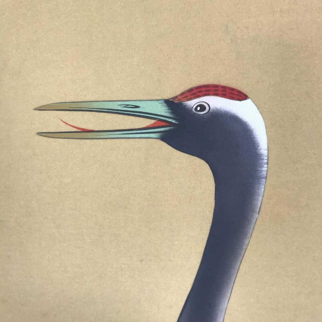 【真作】川島光庵/松竹梅鶴亀図/掛軸☆宝船☆AB-607