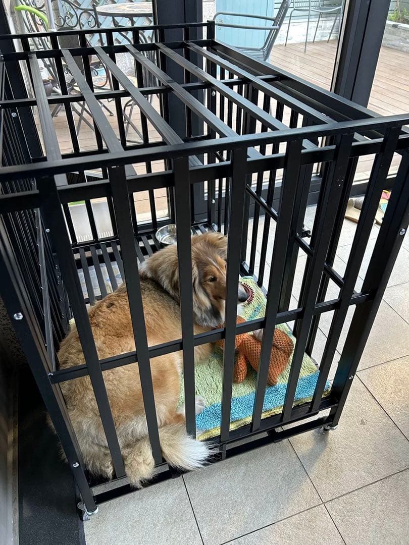 亭*亭様 ペットケージ　犬用品　大型犬　中型犬　メタル製　95cmX65cmX8