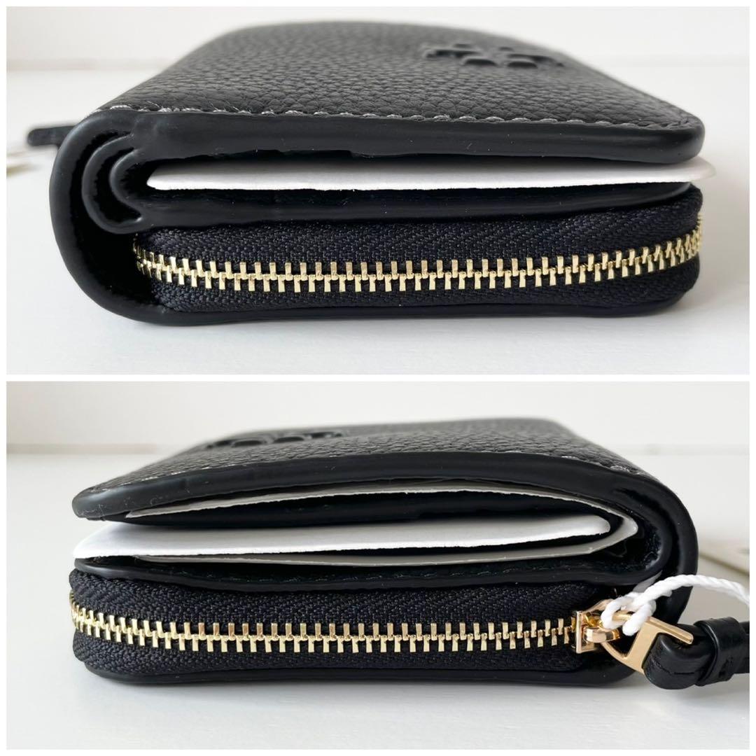 【新品】TORY BURCH 新作 ティア THEA 二つ折り財布 黒 本革
