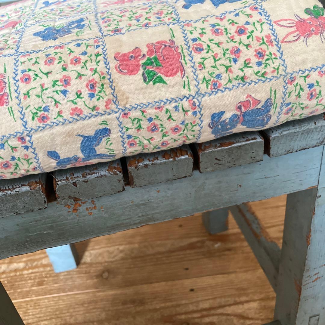 ビンテージフィードサックアニマルUSA99×124 ハンドステッチ ベビーキルト