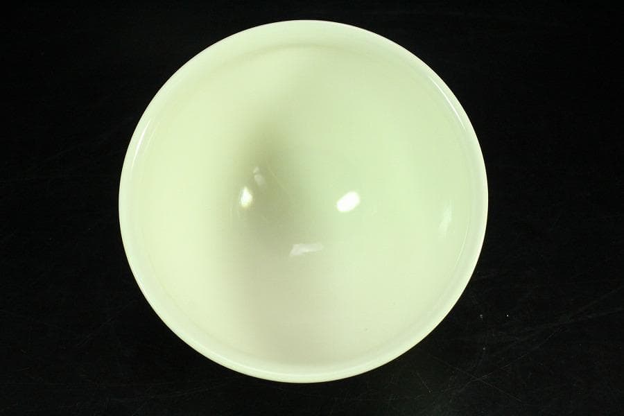 茶道具 白磁天目茶碗 草山 在銘 美品(K-A992)