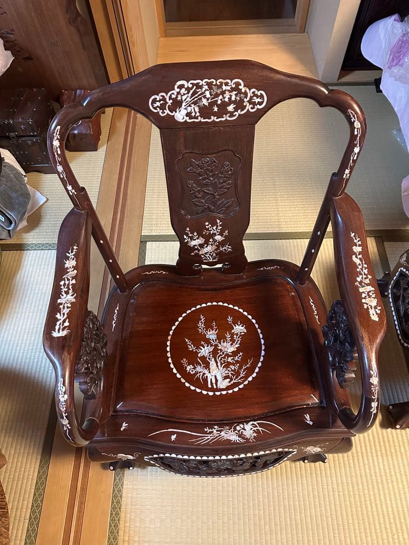 花梨アジアンスタイル 木製椅子