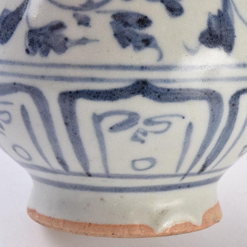 中国　青花　花卉文玉壷春瓶　N　R8966