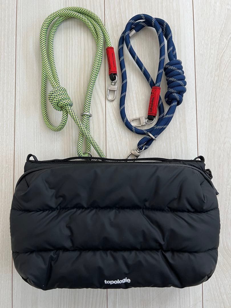 topologie ２個ストラップセット　黒 ボトルサコッシュ　ラージ