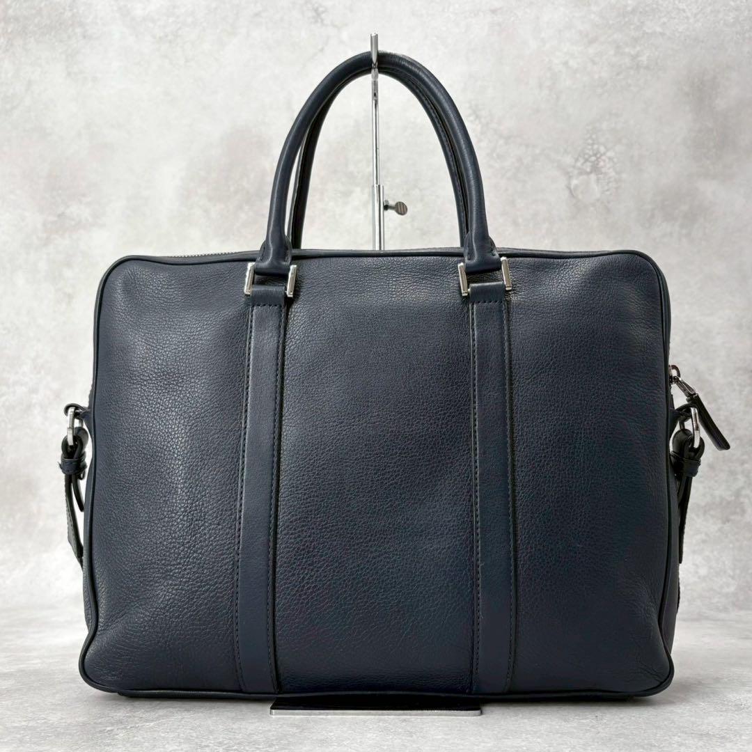【定価37万】PRADA ビジネスバッグ 2way レザー ブリーフ 三角ロゴ