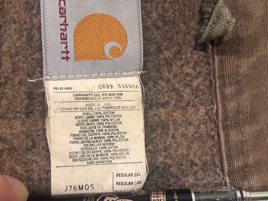 90s Carhartt J97 MOS 2XL デトロイトジャケット モス