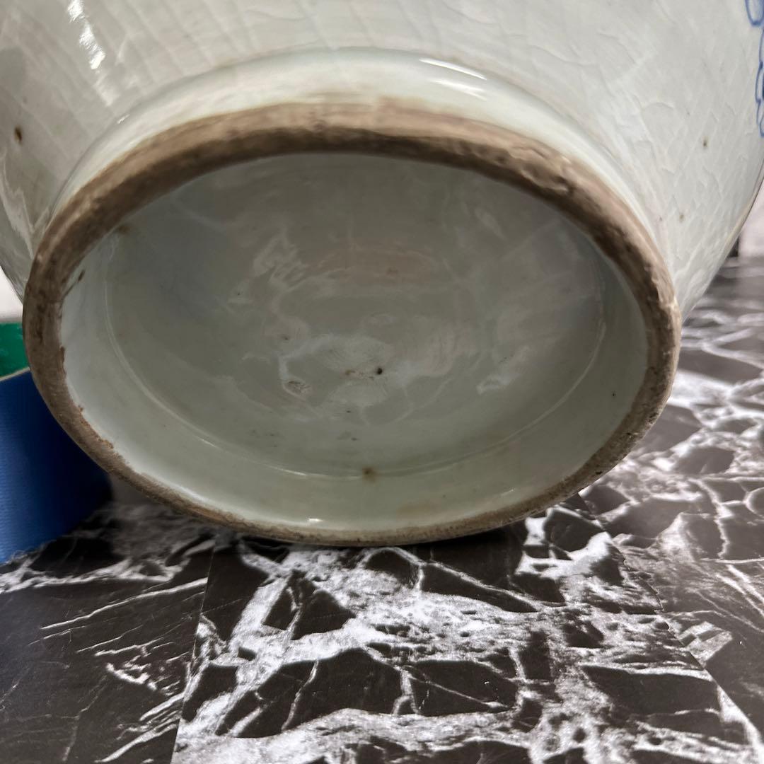 李朝、雲竜図　特大徳利。特製木箱。