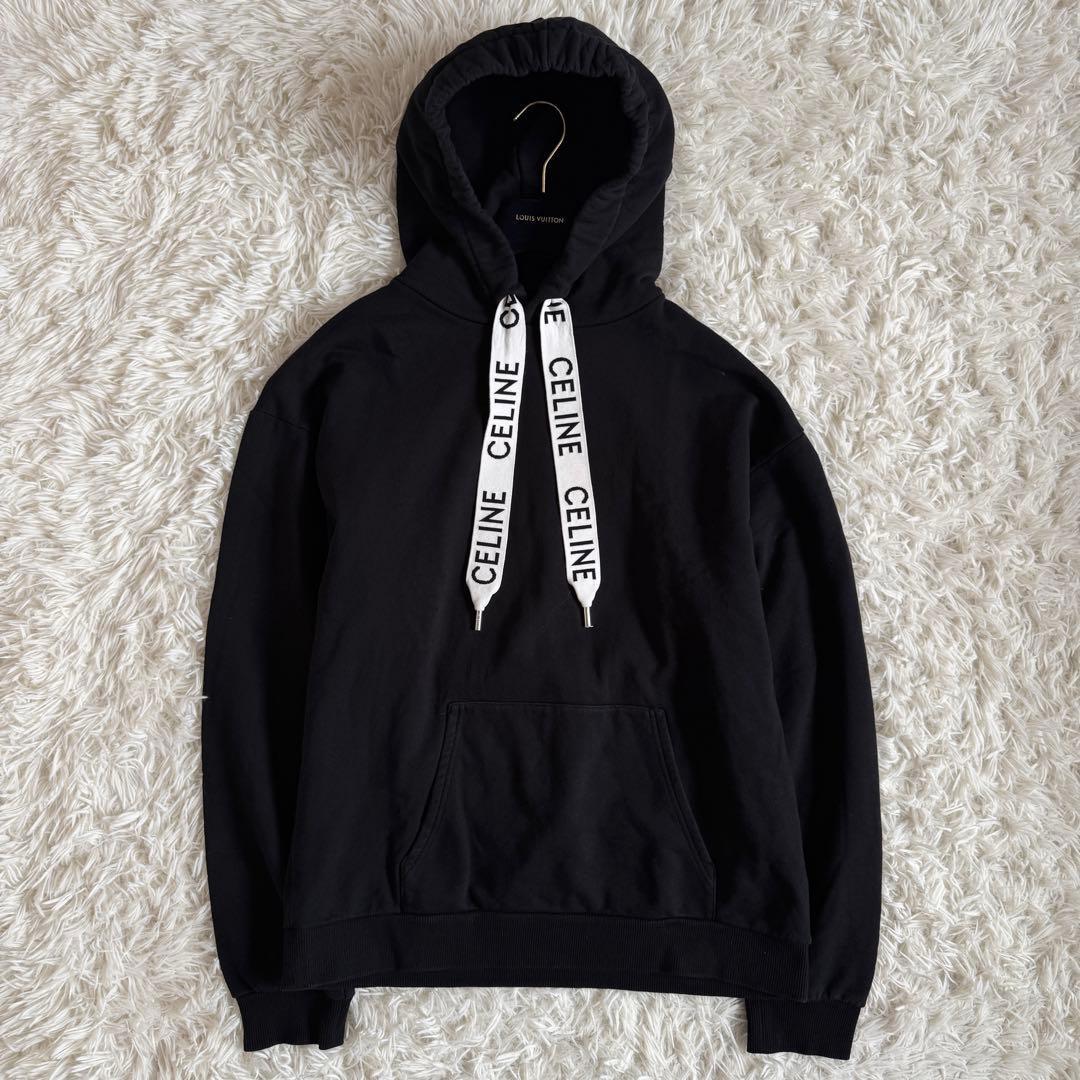 美品　現行　セリーヌ　パーカー　ブラック　Lサイズ　フード　長袖