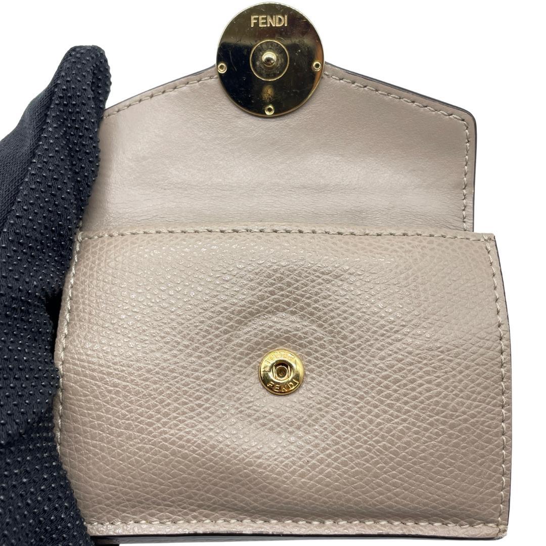 FENDI フェンディ　ズッカロゴ　スモールウォレット　三つ折り財布　付属品完備