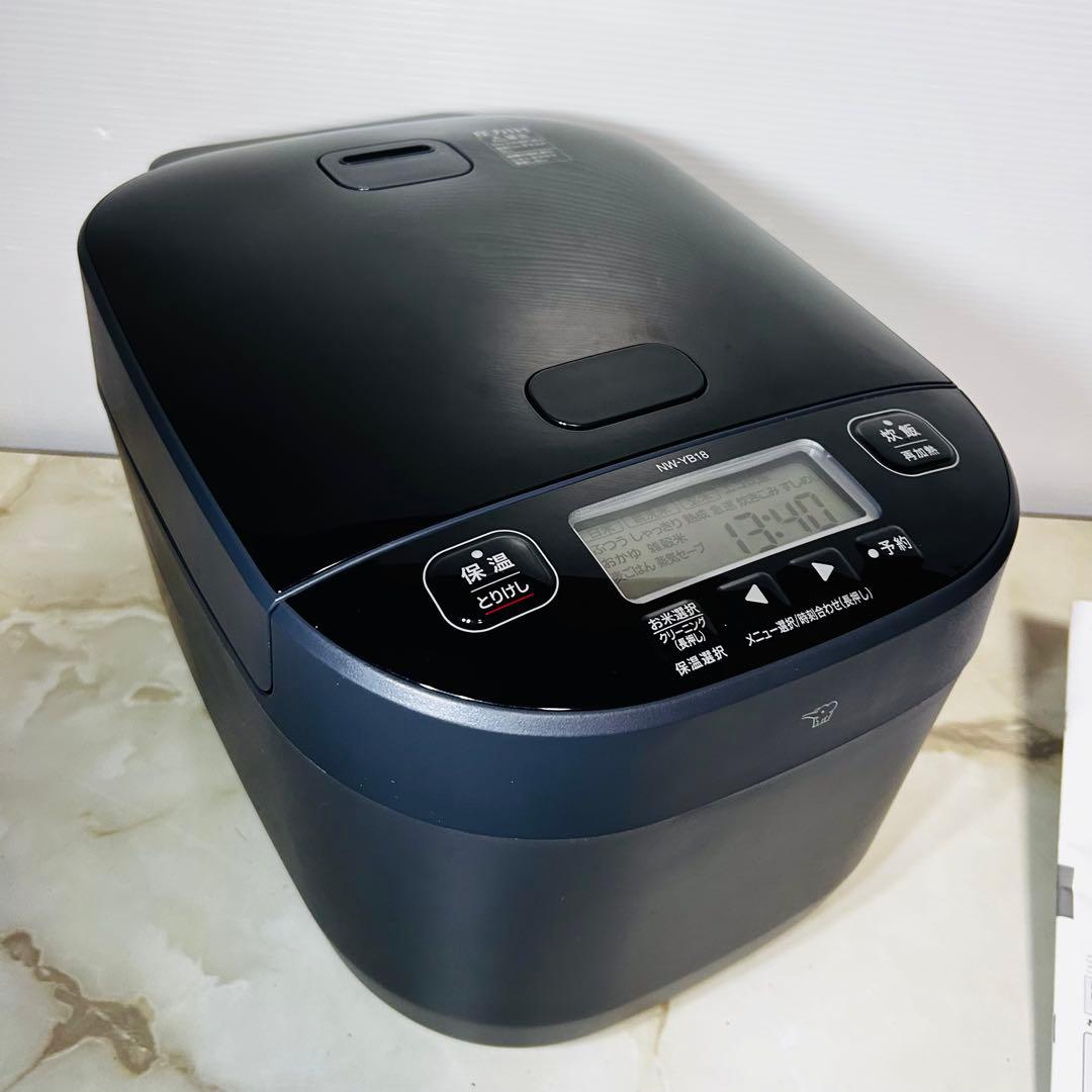 【美品】象印 1升炊き 圧力IH炊飯ジャー炊飯器 NW-YB18-BZ 25年製