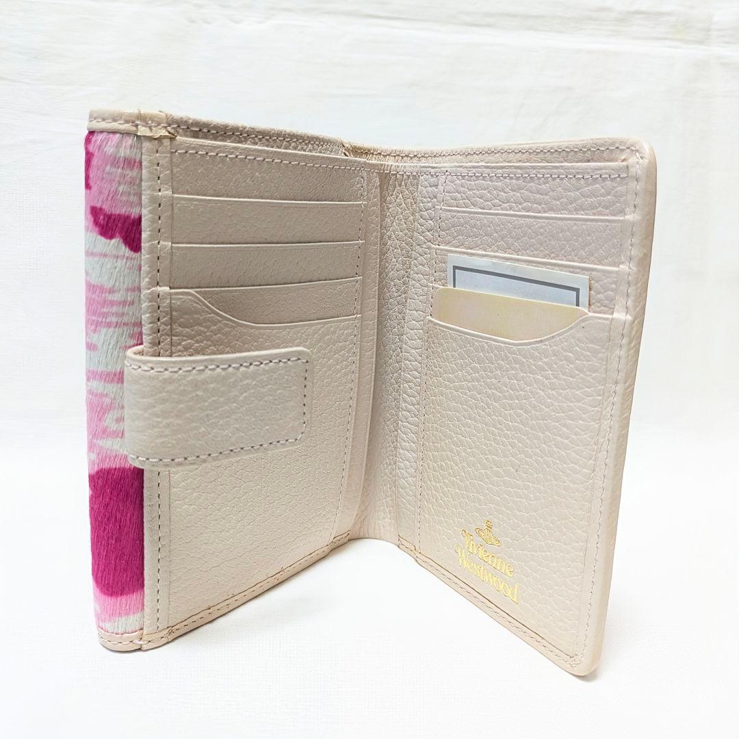 vivienne westwood ハラコ レオパード 三つ折り財布 ORB