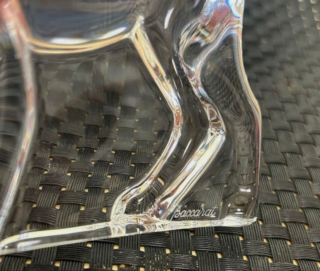 【美品】バカラ　baccarat 干支　犬　置物　ガラス　クリスタル