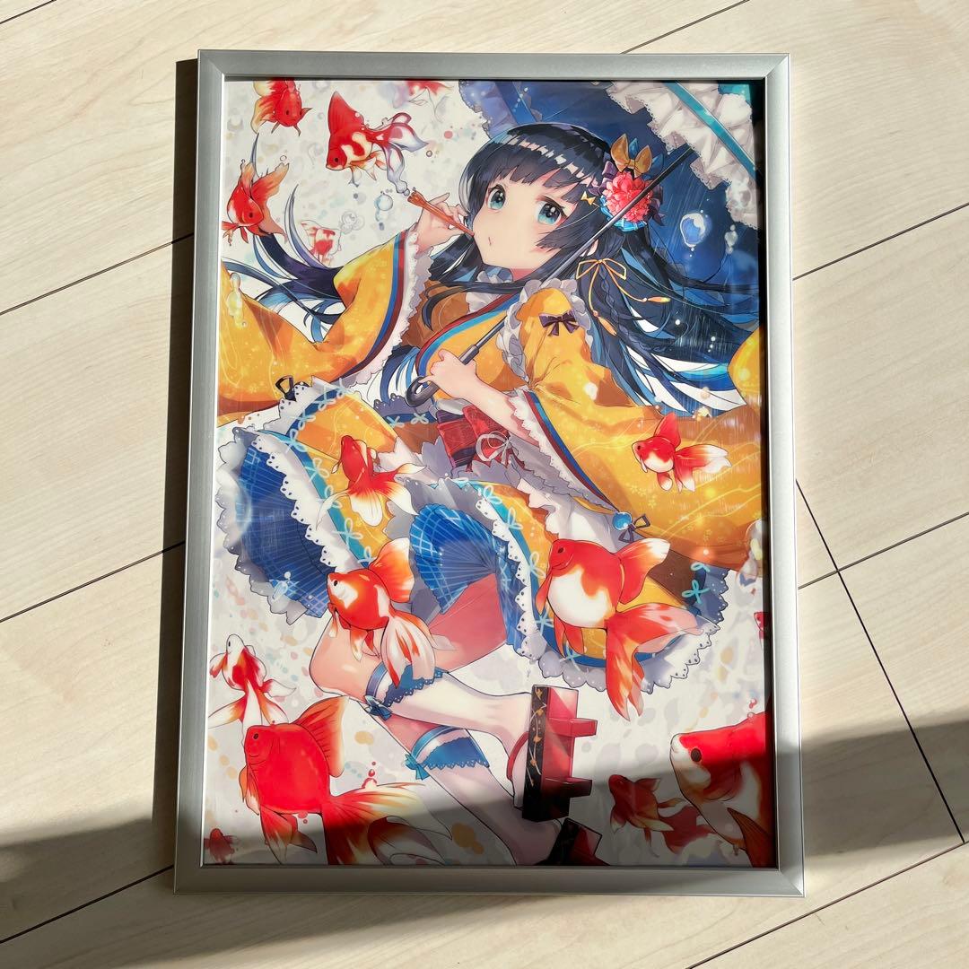 絵師100人展vol.06 MikaPikazo「金魚召喚」 A3クリアポスター