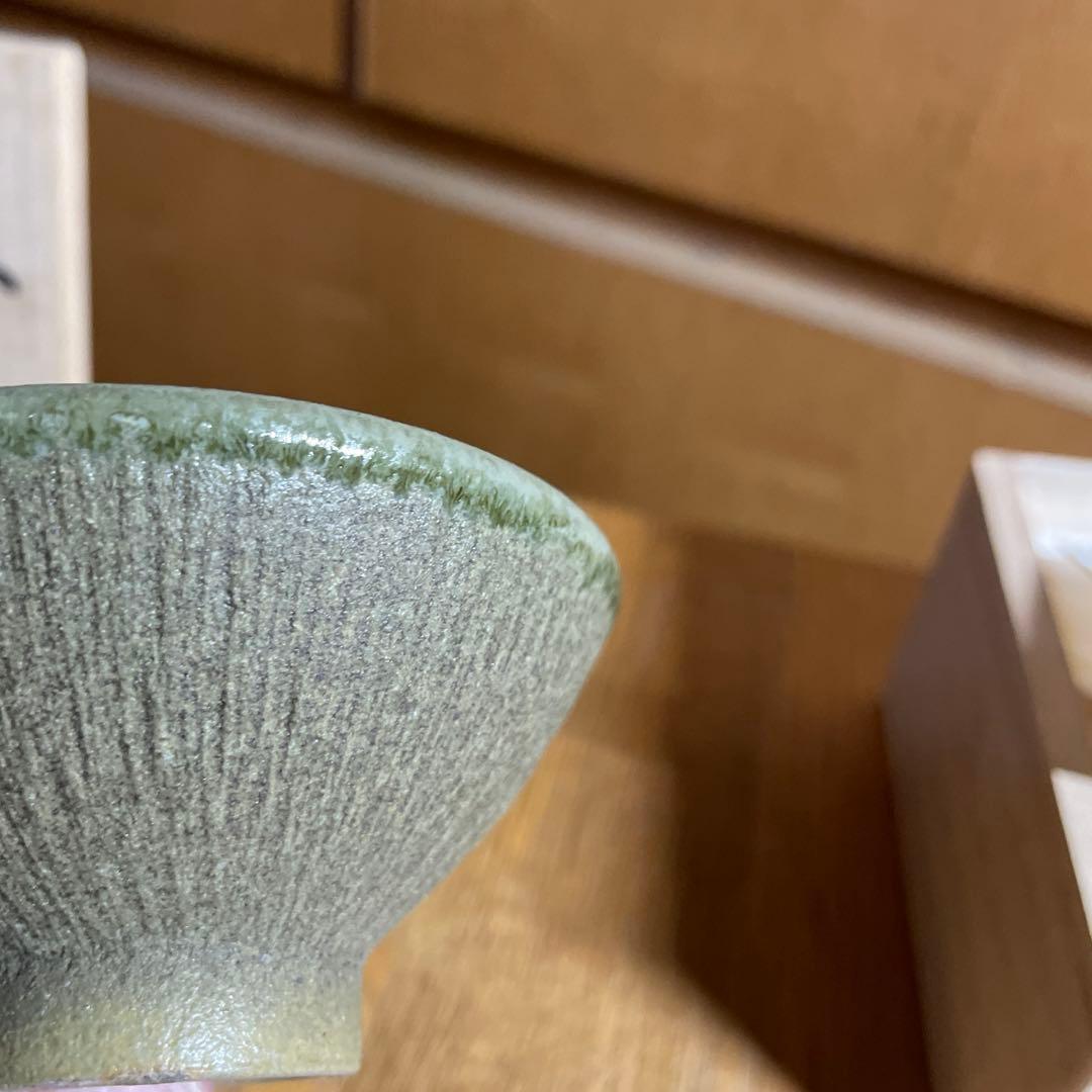 人間国宝　福島善三　小石原焼　盃　共箱