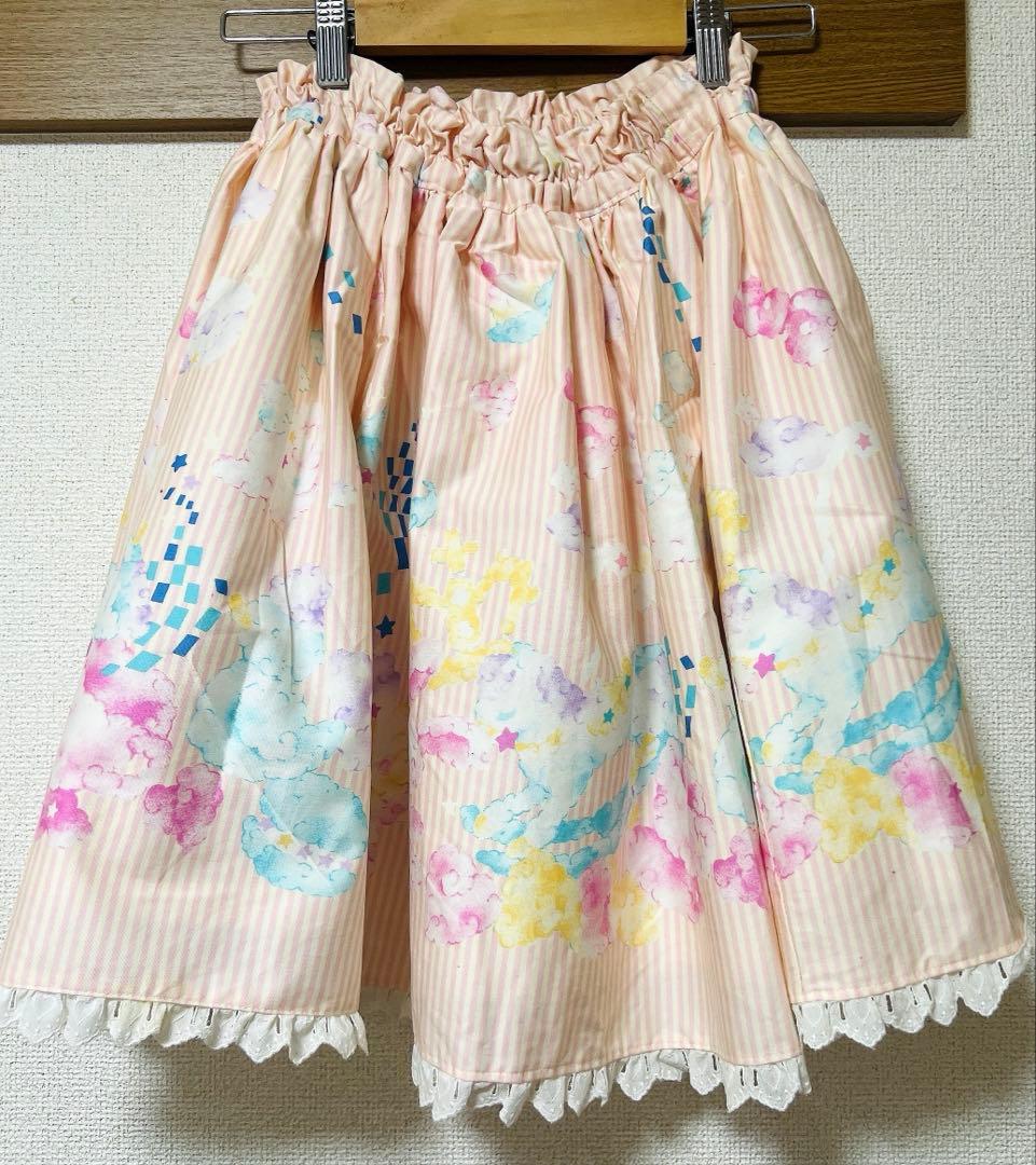 morphose Temps de Fille プリントミニスカート