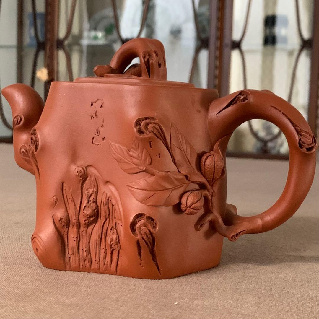 新品　紫砂　在銘　中国茶器　急須　宜興窯　古美術　年代物　古宜興紫砂