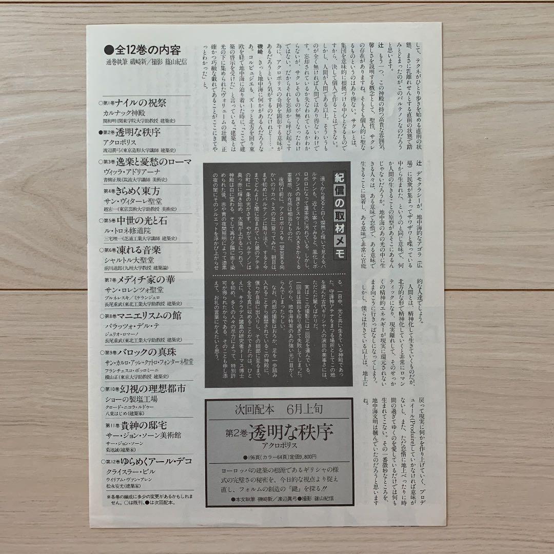【超レア】六耀社「建築行脚」の［月報］※おまけはなくなりました
