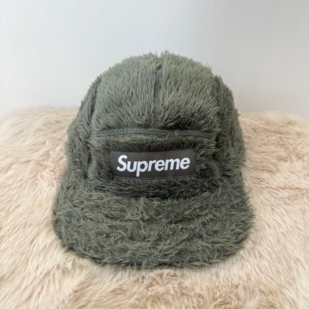 Supreme Fuzzy Camp Cap フリースキャップグリーン