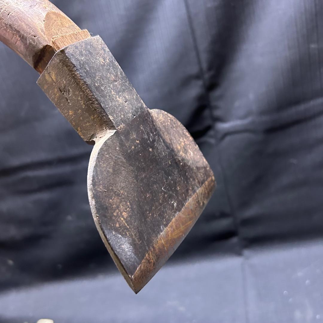 ▽Fc右1046 ちょうな ちょんな 古道具 古民具 大工道具 長期保管品