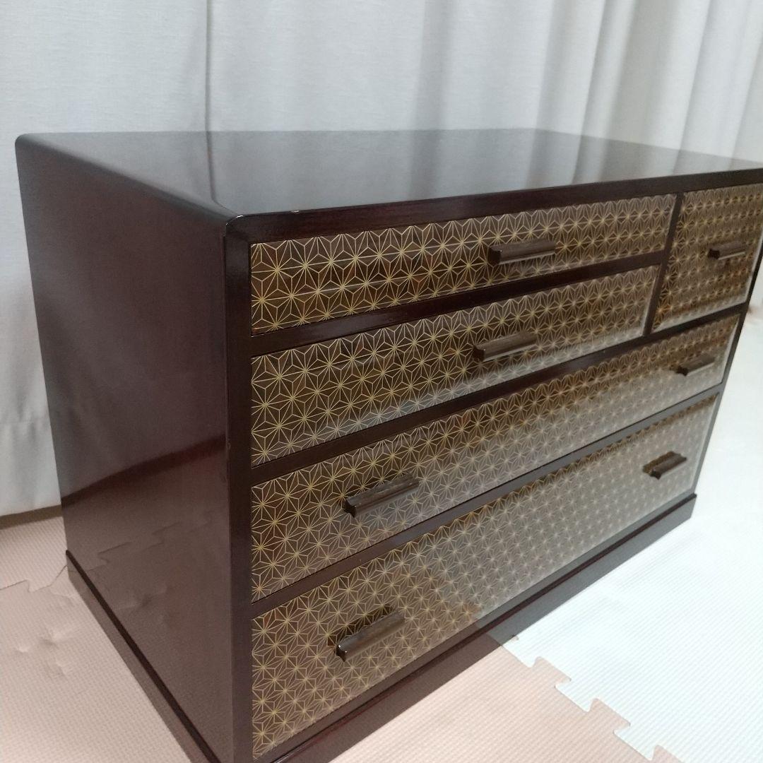 寄せ木細工　5つ引きタンス