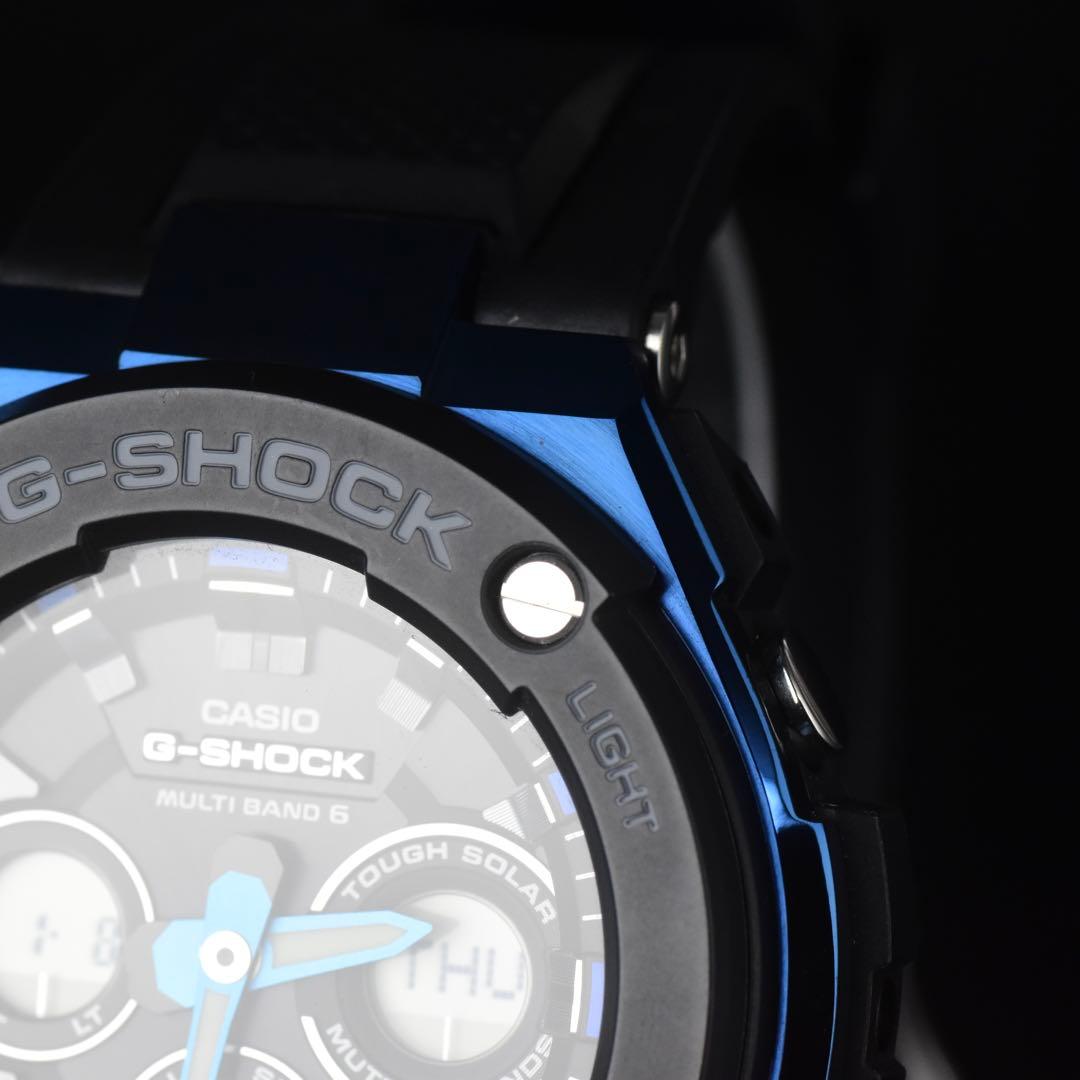 【美品】 G-SHOCK GST-W300G-1A2JF 電波ソーラー ブルー